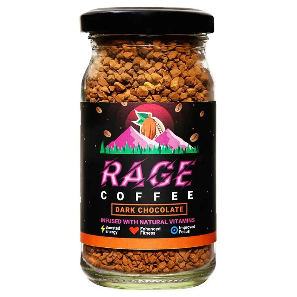 Rage Coffee Premium Arabica Instant Coffee,  50 g  Dark Chocolate