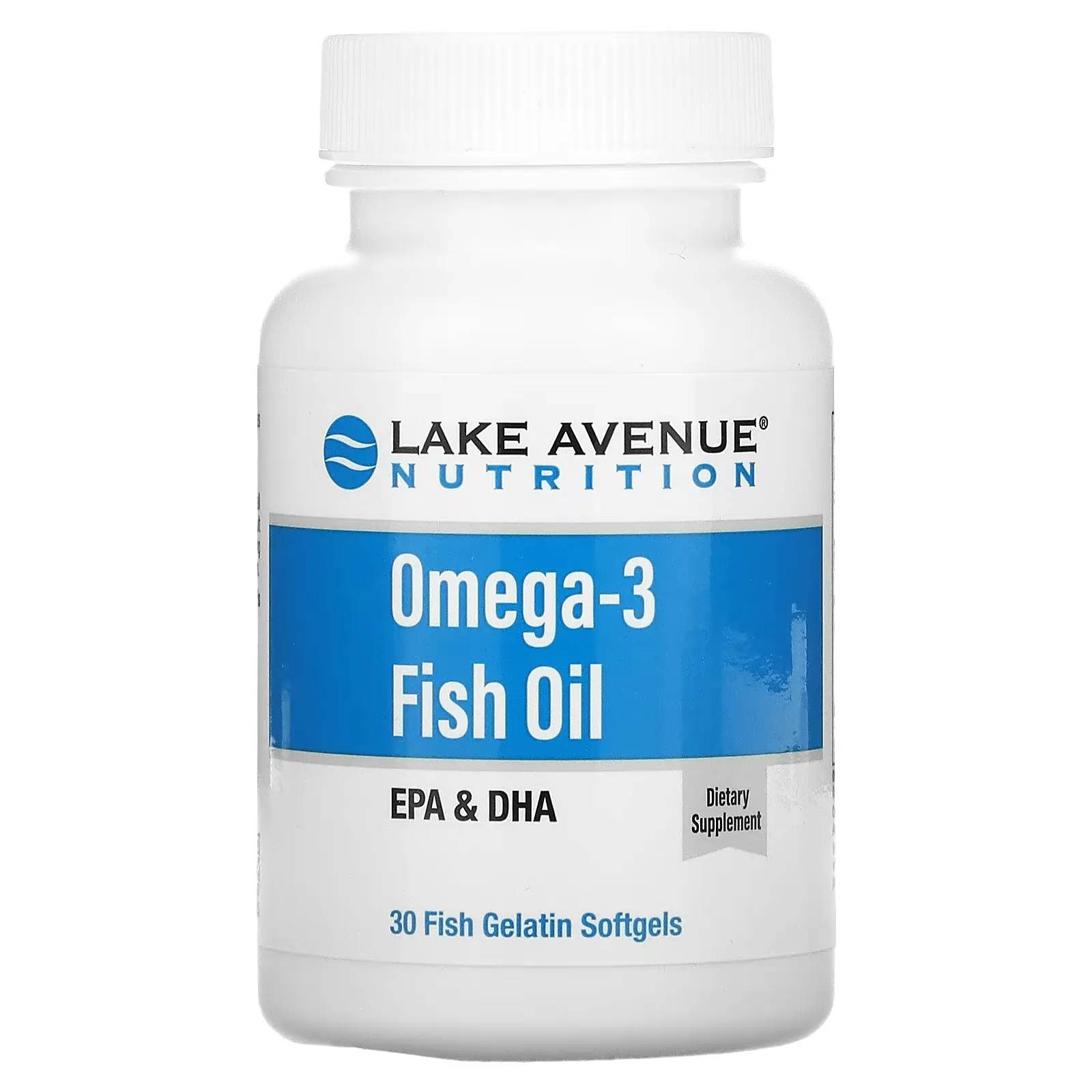 Omega-3 Fish Oil, 1250 mg, 30 Fish Gelatin Softgels