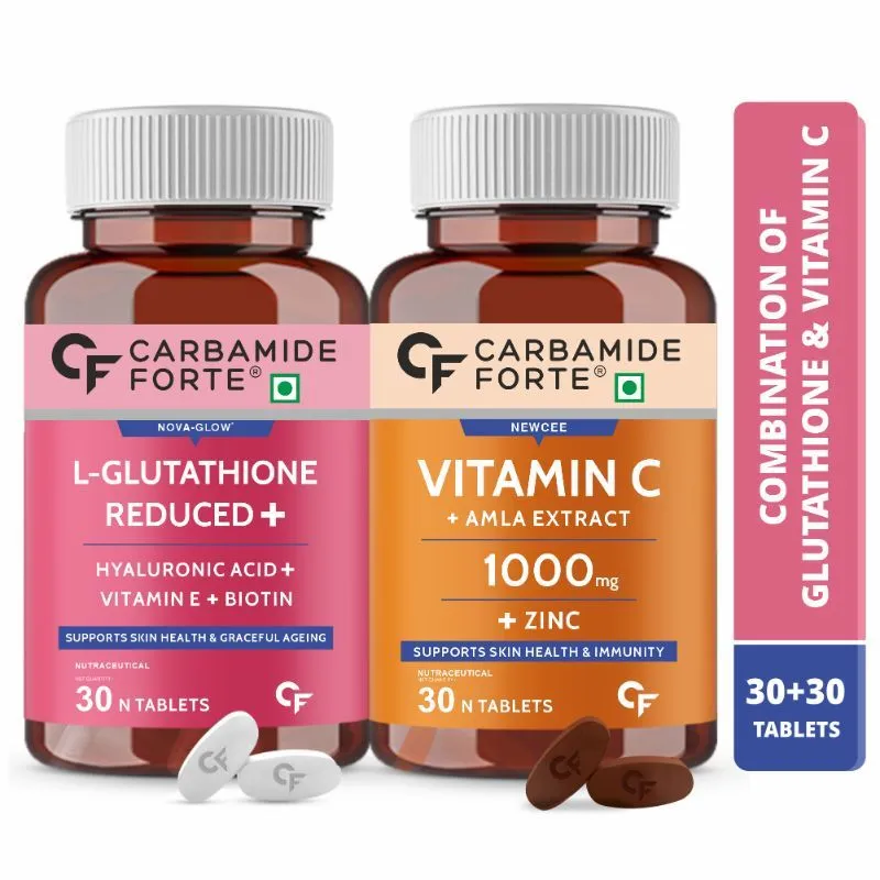 Carbamide Forte L Glutathione Tablets With Vitamin C From 1000mg Amla Extract & Zinc