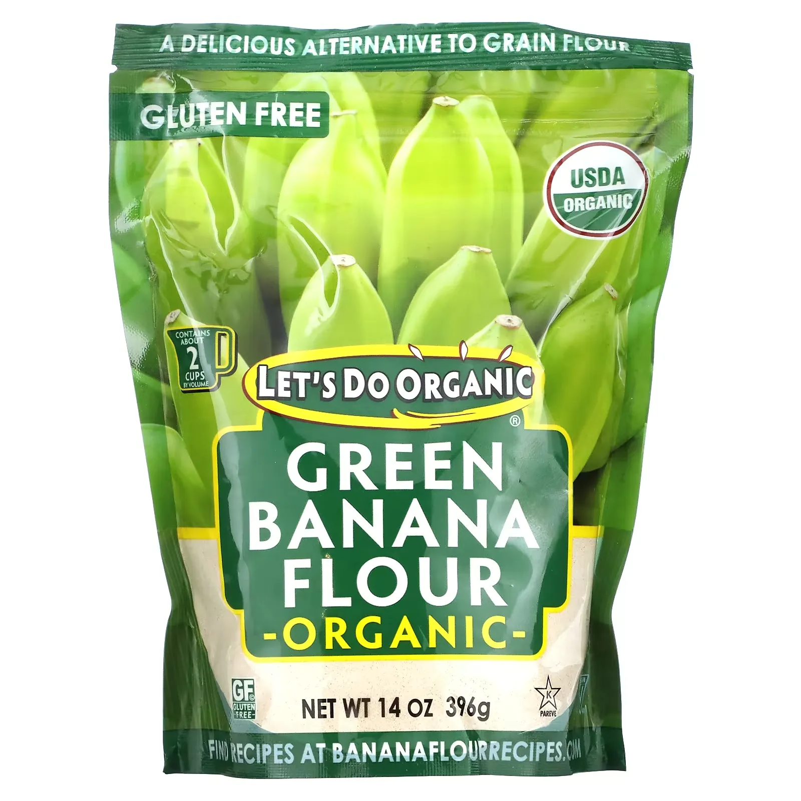 Let's Do Organic, Organic Green Banana Flour, 14 oz (396 g)