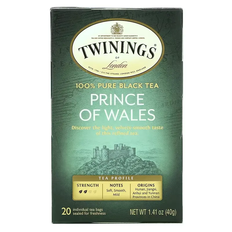 100% Pure Black Tea, Prince of Wales, 20 Tea Bags, 1.41 oz (40 g)