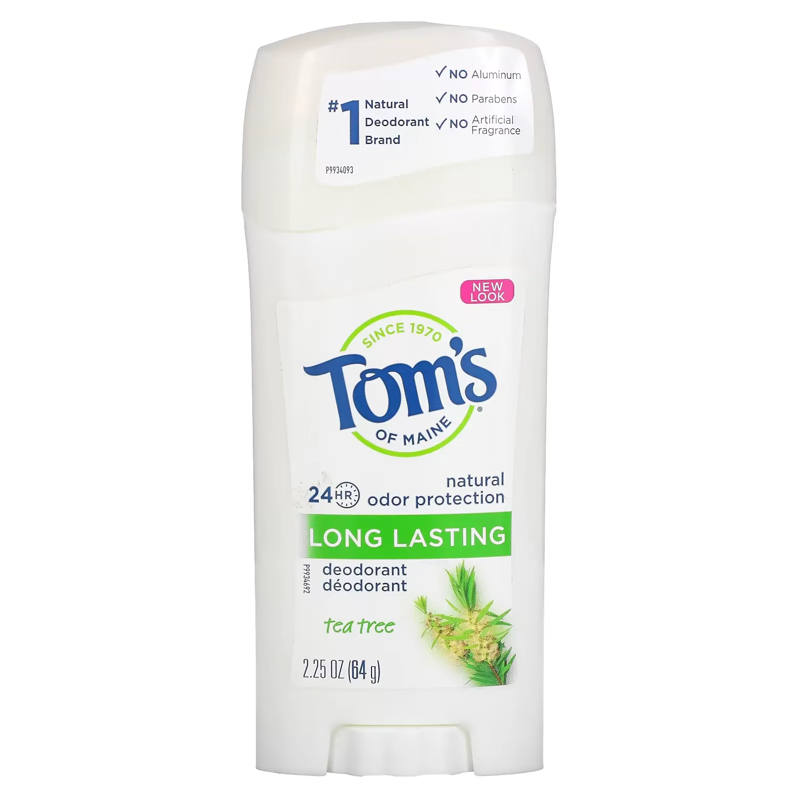 Long Lasting Deodorant, Tea Tree, 2.25 oz (64 g)