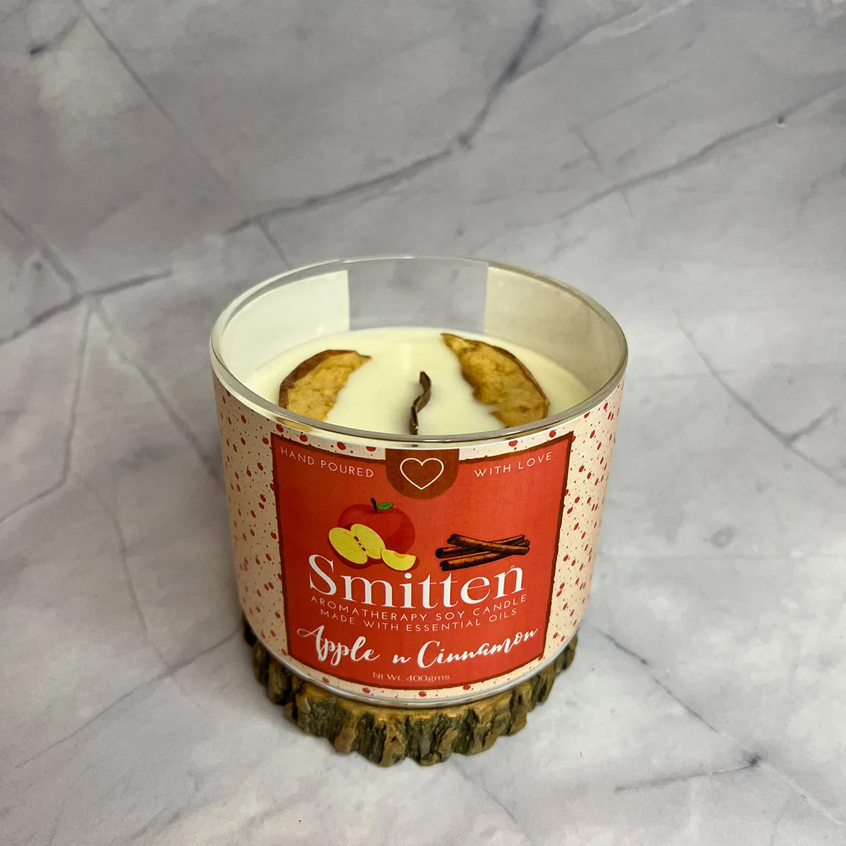 Smitten Aromatherapy Candle Apple Cinnamon (400gms)