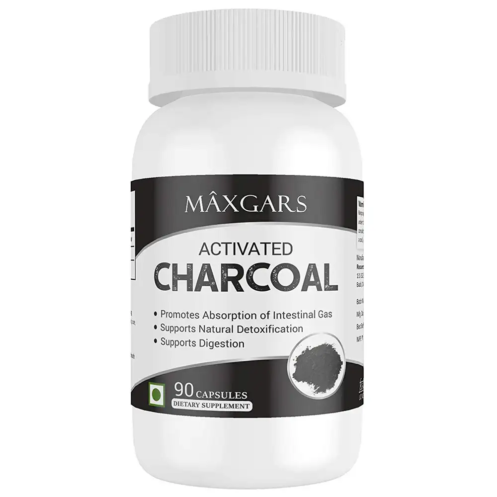 Maxgars Activated Charcoal,  90 capsules