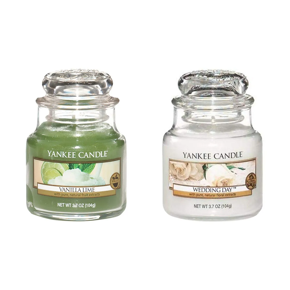 Yankee Candle Classic Jar Scented Candles - Pack of 2 - Vanilla Lime and Wedding Day