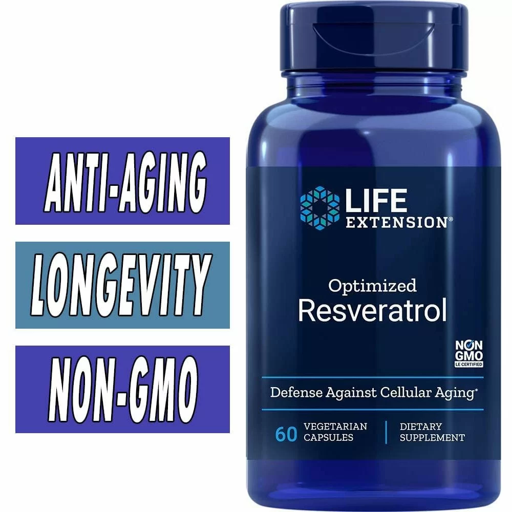 Life Extension Optimized Resveratrol Elite - 60 Veg Caps - Heart Health