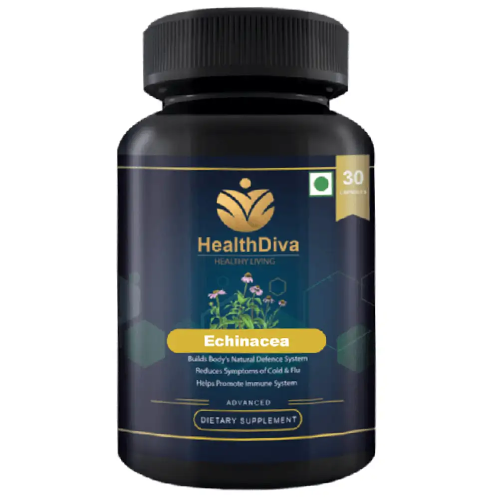 HealthDiva Echinacea,  30 capsules