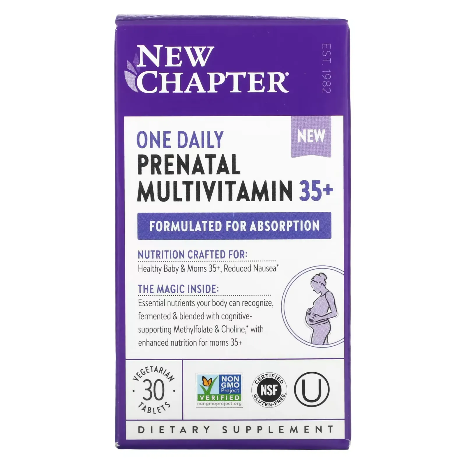 One Daily Prenatal Multivitamin 35+, 30 Vegetarian Tablets