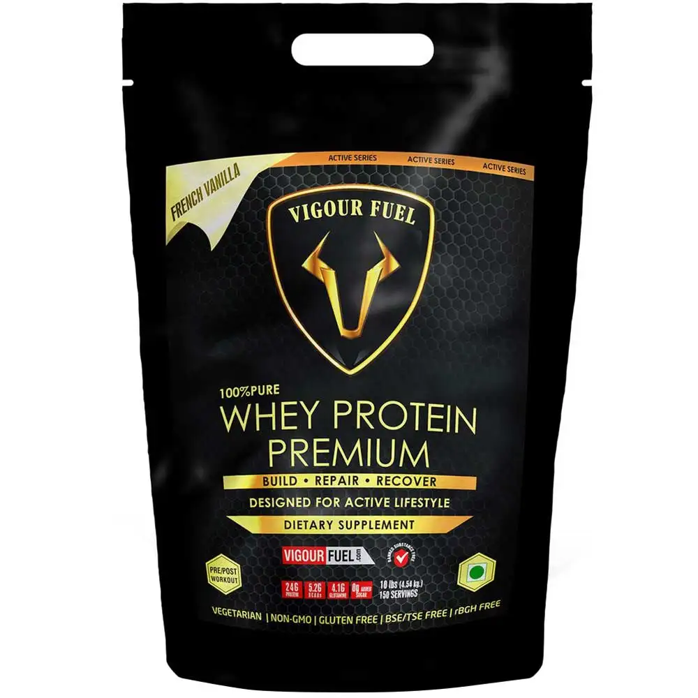 Vigour Fuel 100% Whey Protein Premium,  10 lb  French Vanilla