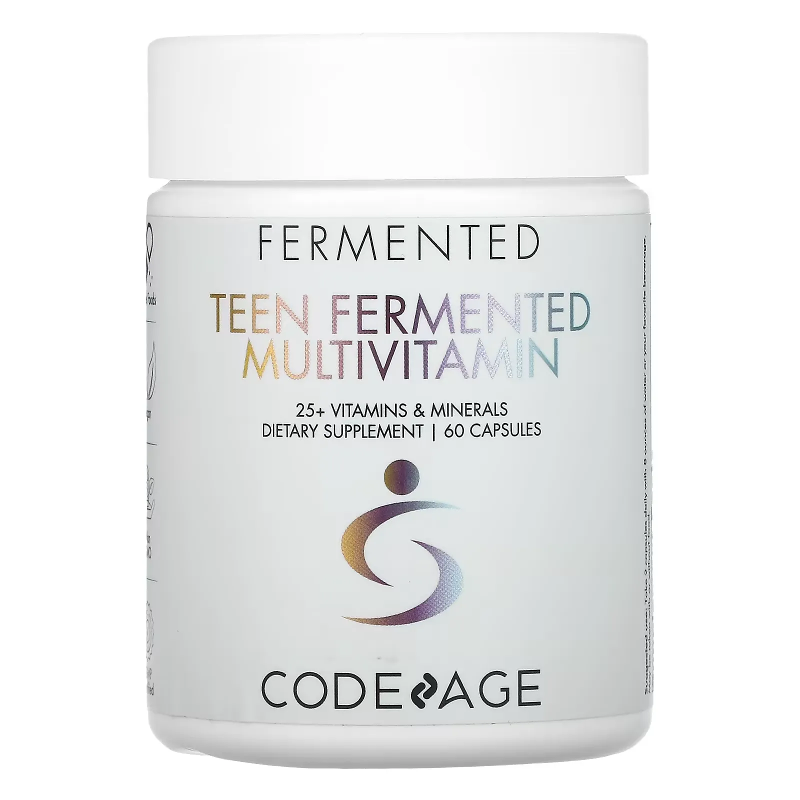 Teen Fermented Multivitamin, 25 + Vitamins, Minerals, 60 Capsules