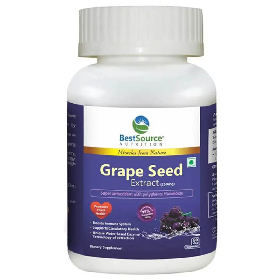 BestSource Nutrition Grape Seed Extract (250mg),  60 veggie capsule(s)