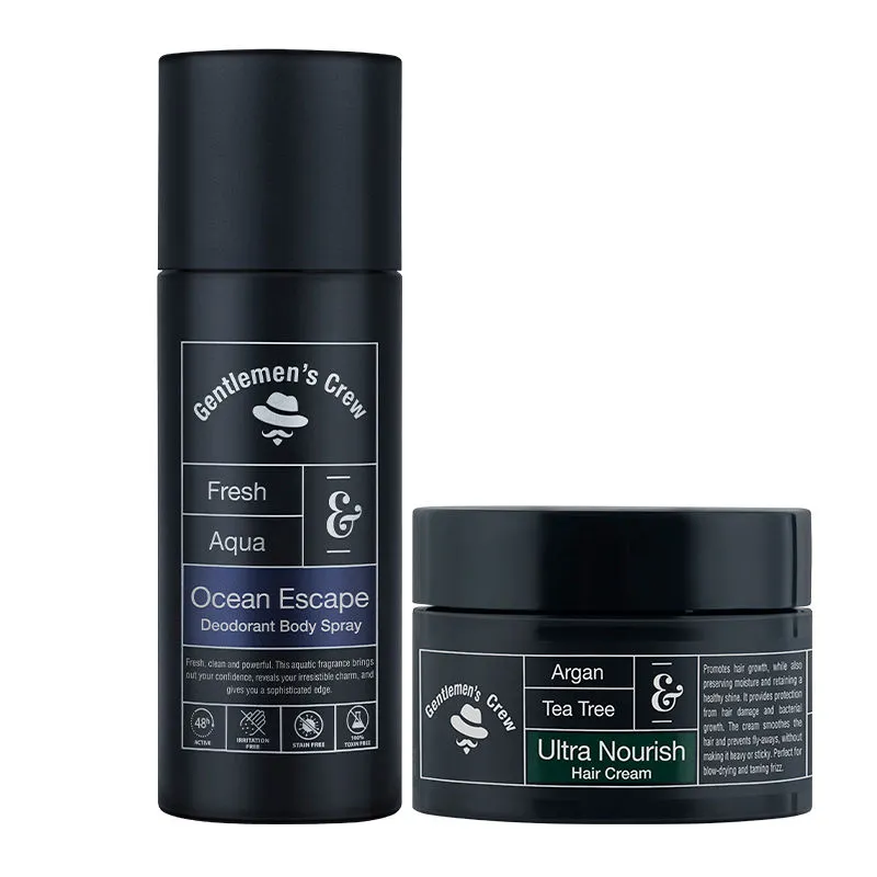 Gentlemen's Crew Deodorant Ocean Escape + Ultra Nourish Hair Cream