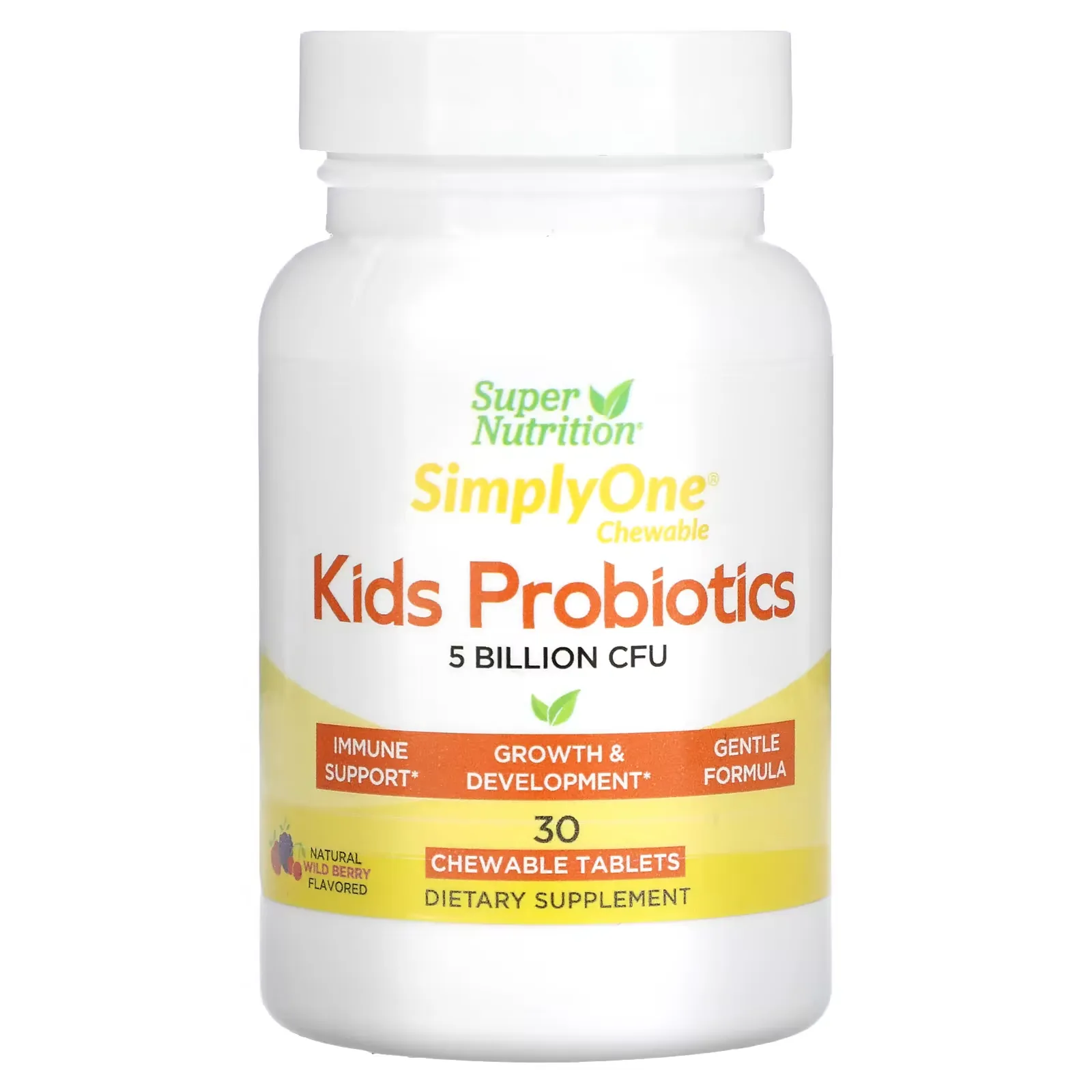 Kid’s Probiotics, Wild Berry Flavor, 5 Billion CFU, 30 Chewable Tablets