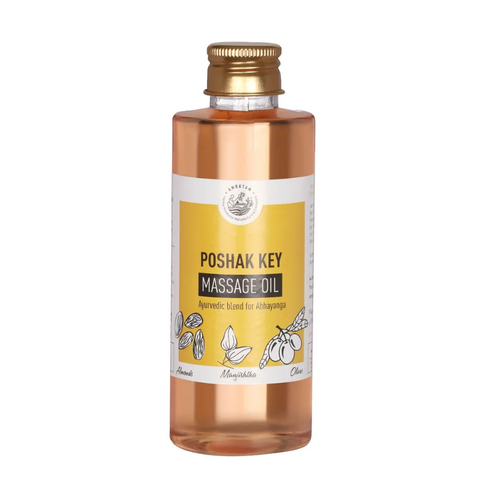 Amrutam Poshak Key Massage Oil Ayurvedic Blend For Abhayanga