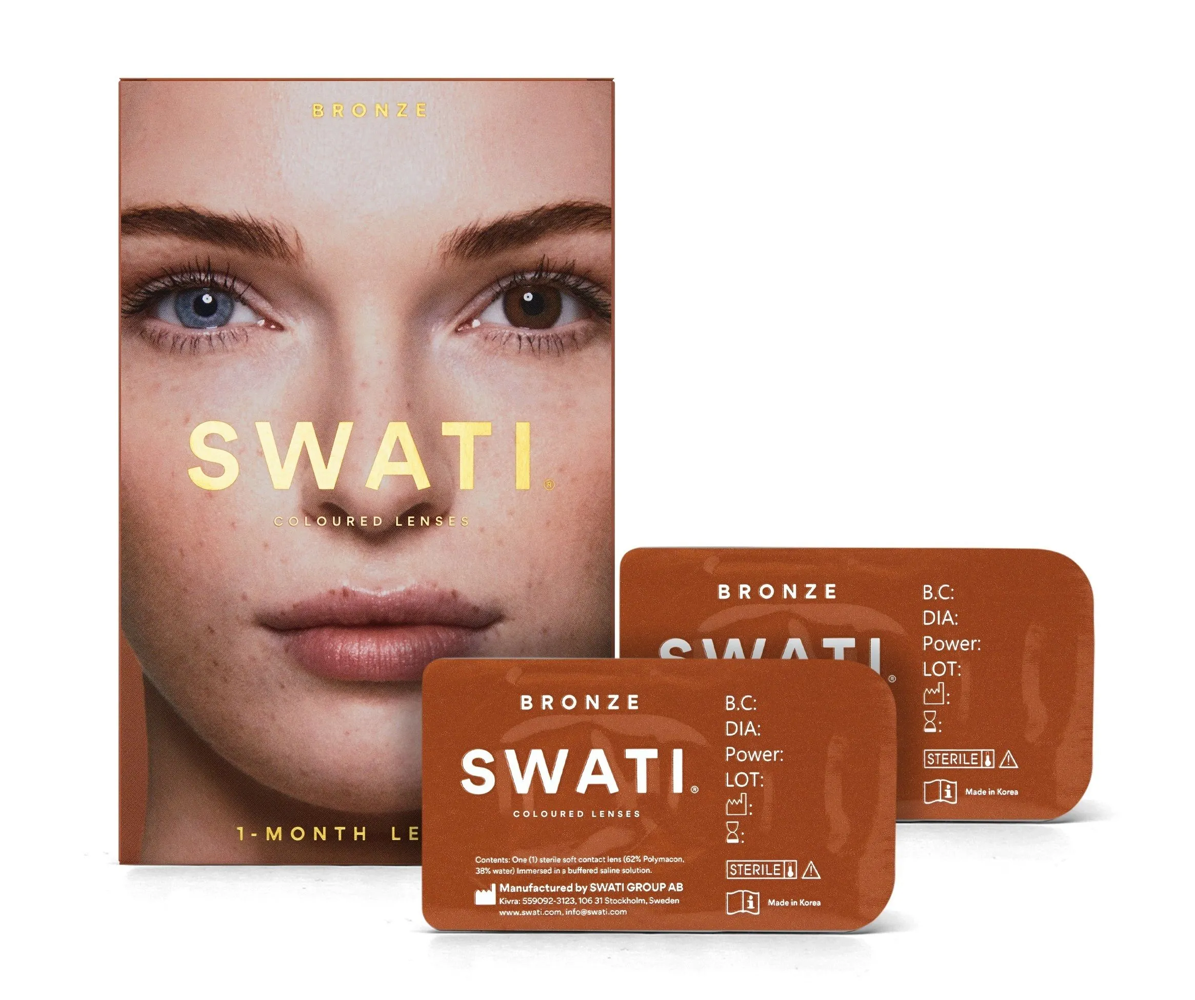 Swati Cosmetics Coloured Lenses Bronze Power - 4.00