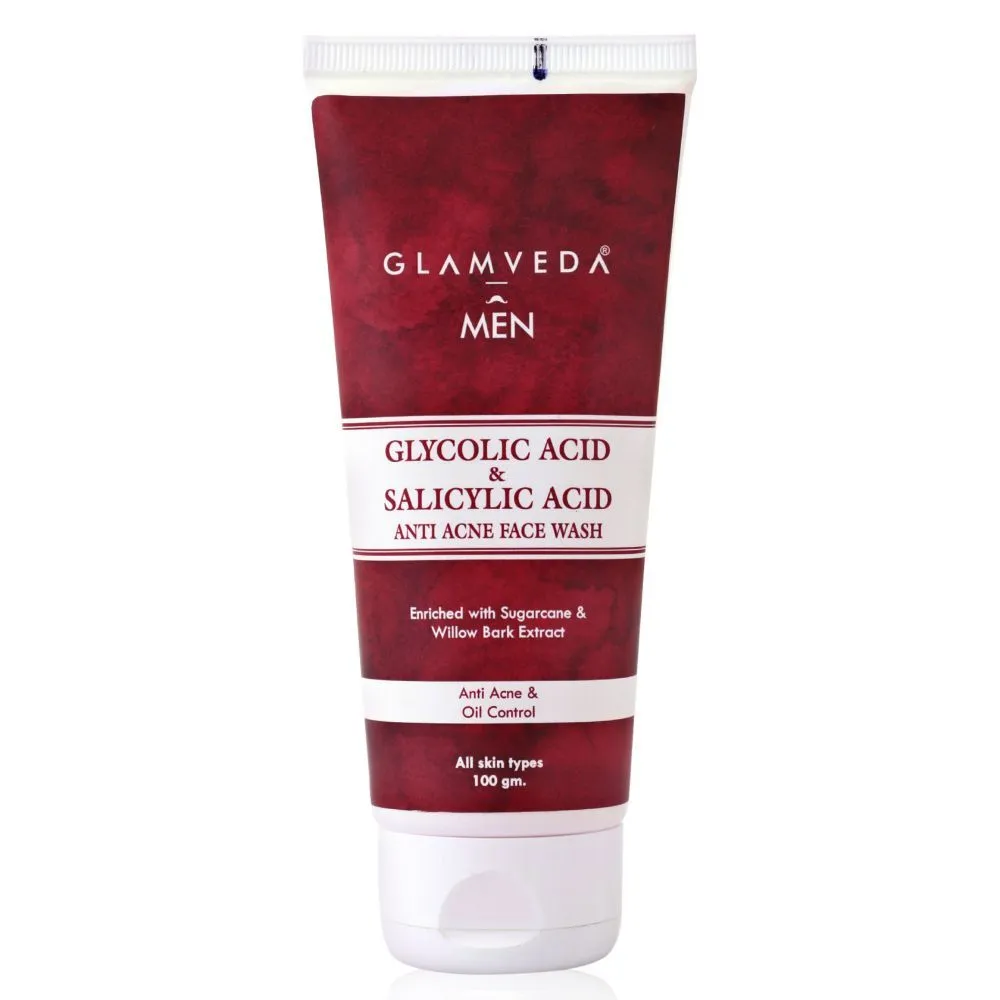 Glamveda Men Glycolic Acid & Salicylic Acid Anti Acne Face Wash