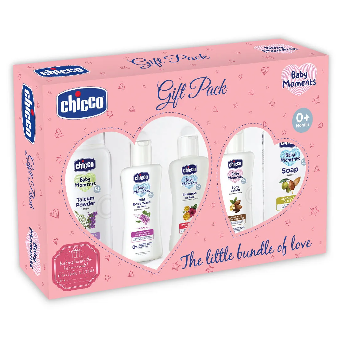 Chicco Baby Moments Essential Gift Set For Babies - Pink