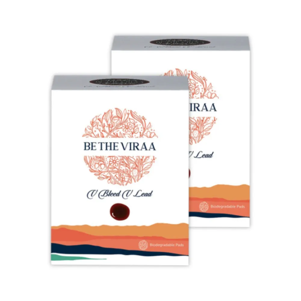 Be The Viraa Organic Cotton Rash Free Biodegradable Sanitary Pads- 12XL+12L Without Disposable Bags