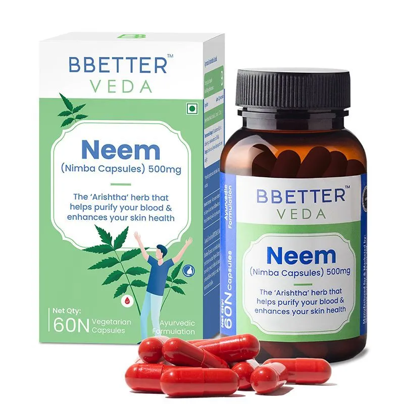 BBETTER Veda Neem Natural Blood Purifier Anti Acne Capsules