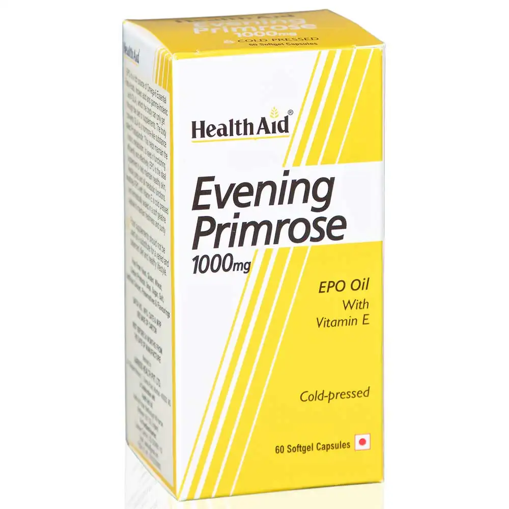 HealthAid Evening Primrose Oil With Vitamin E (1000 mg),  60 capsules