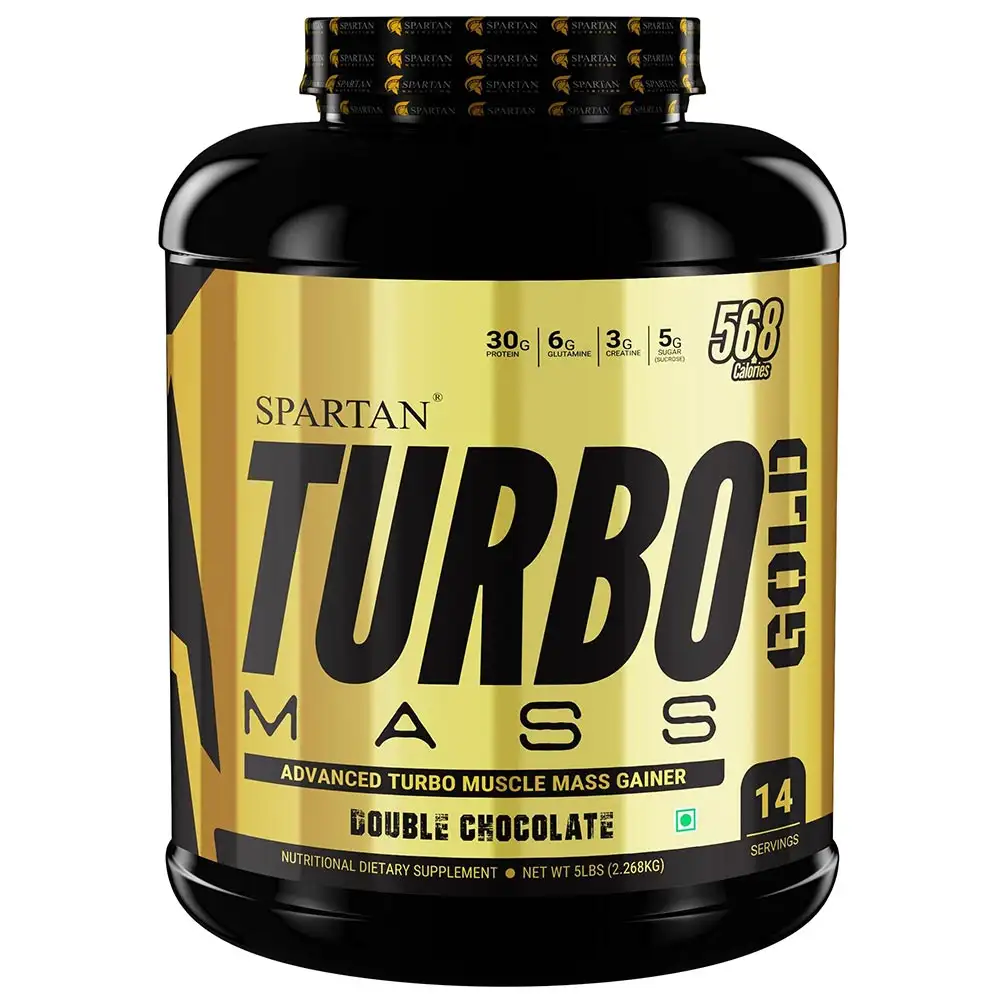 Spartan Nutrition Turbo Mass Gold,  5 lb  Double Chocolate