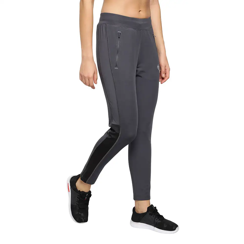 John Ally Women's Slim Fit Track Pant,  Gunmetal Grey  Large