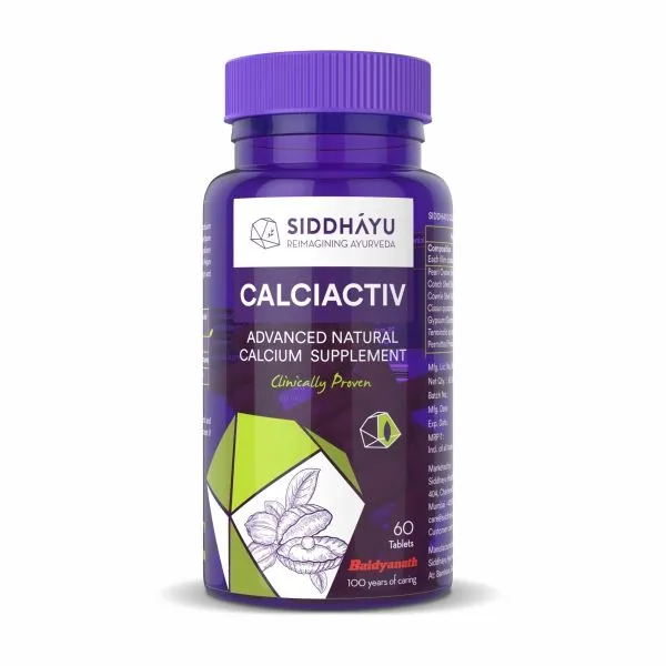 Siddhayu Calciactiv Calcium tablet for Women with Algae Calcium, for Healthier Bones