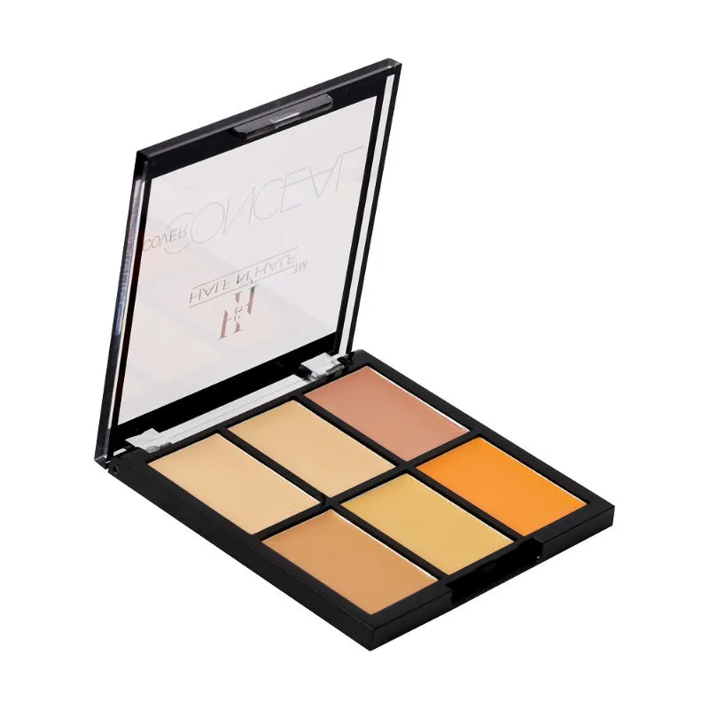 Half N Half Cover Concealer Skin Beauty, Multicolor Palette - Pastel