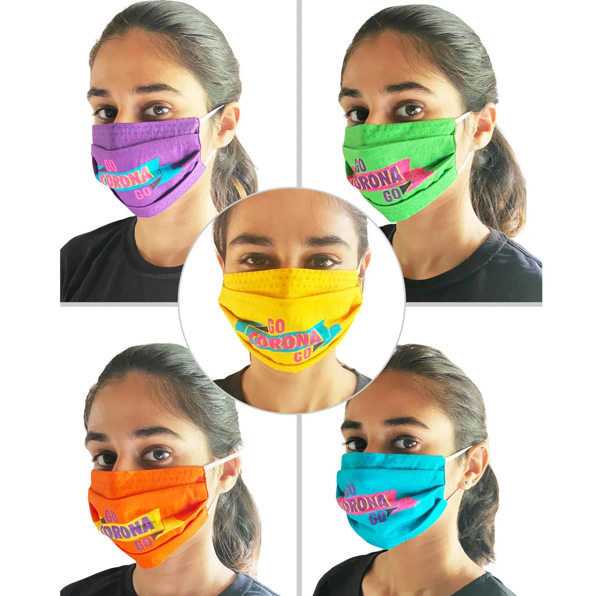 Adira Pack of 5 Cloth Face Mask - Multi-Color