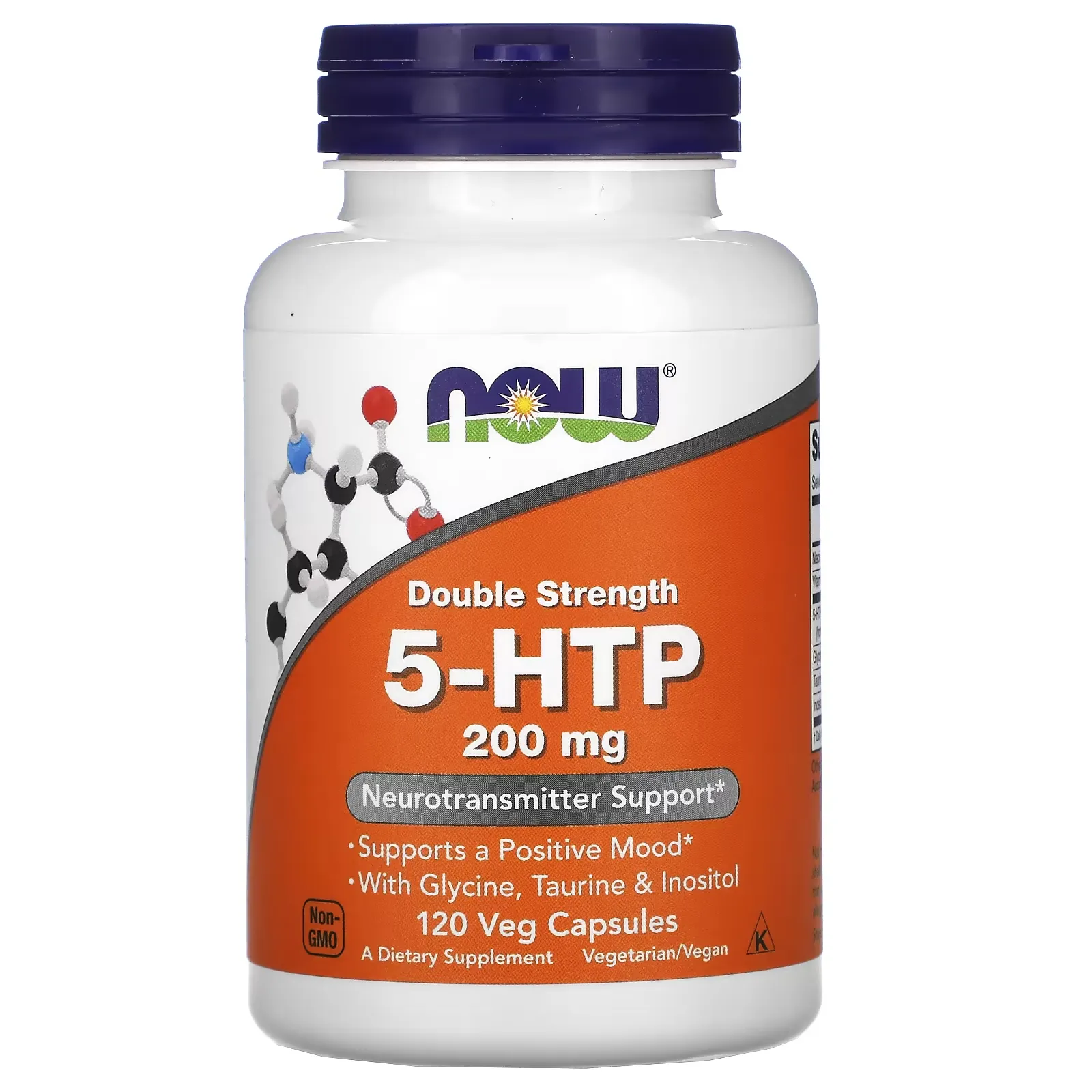 5-HTP, Double Strength, 200 mg, 120 Veg Capsules