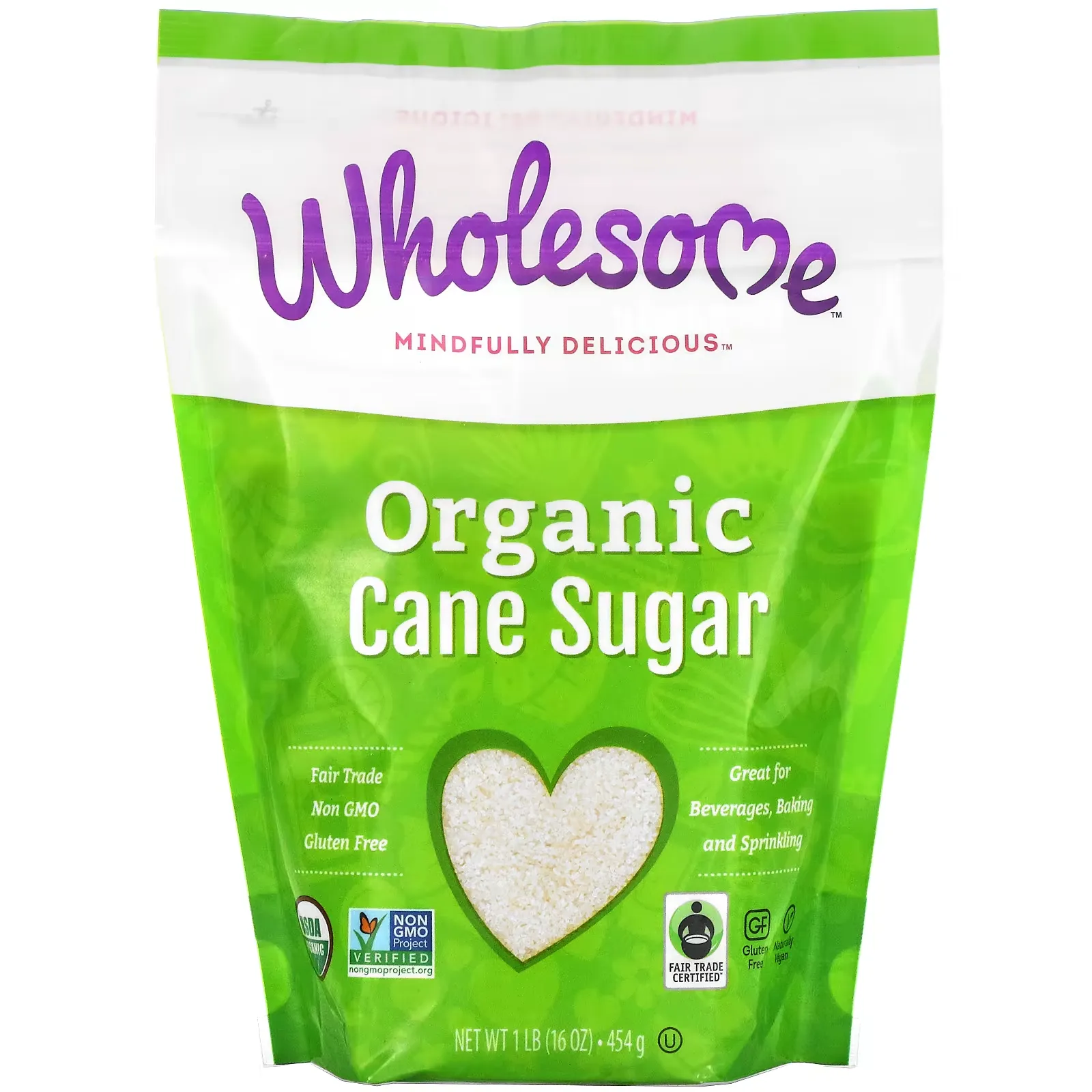 Organic Cane Sugar, 1 lb (454 g)