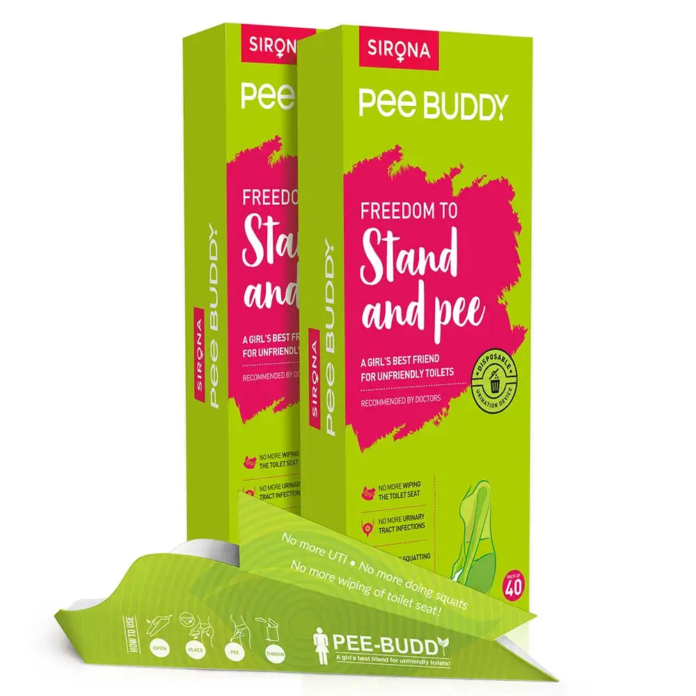 PeeBuddy Disposable Portable Female Urination Device,  40 Piece(s)/Pack  for Women Pack of 2