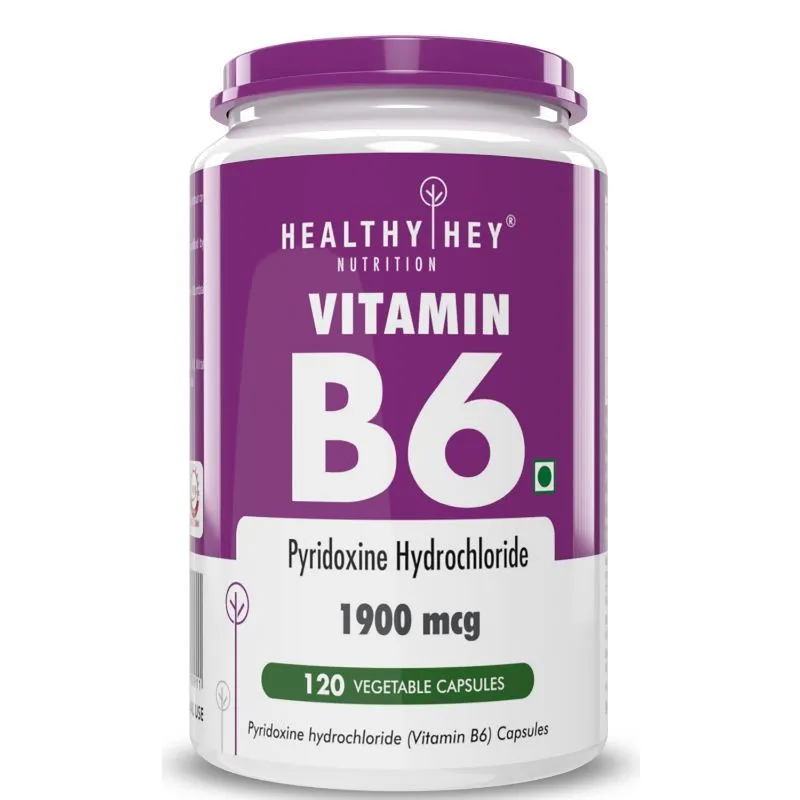 HealthyHey Nutrition Vitamin B6 Pyridoxine - Veg Capsules