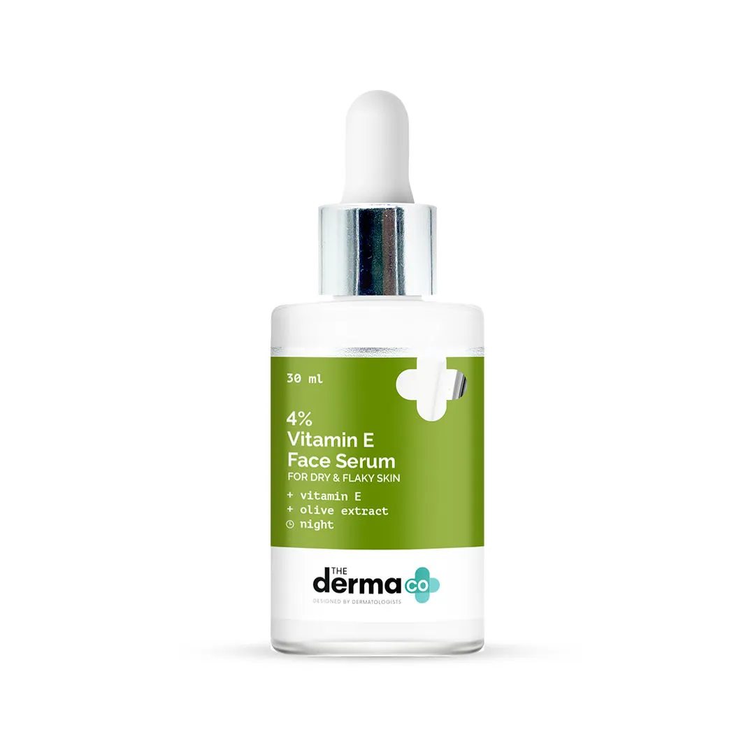 The Derma Co 4% Vitamin E Face Serum With Vitamin E And Olive Extract For Dry & Flaky Skin