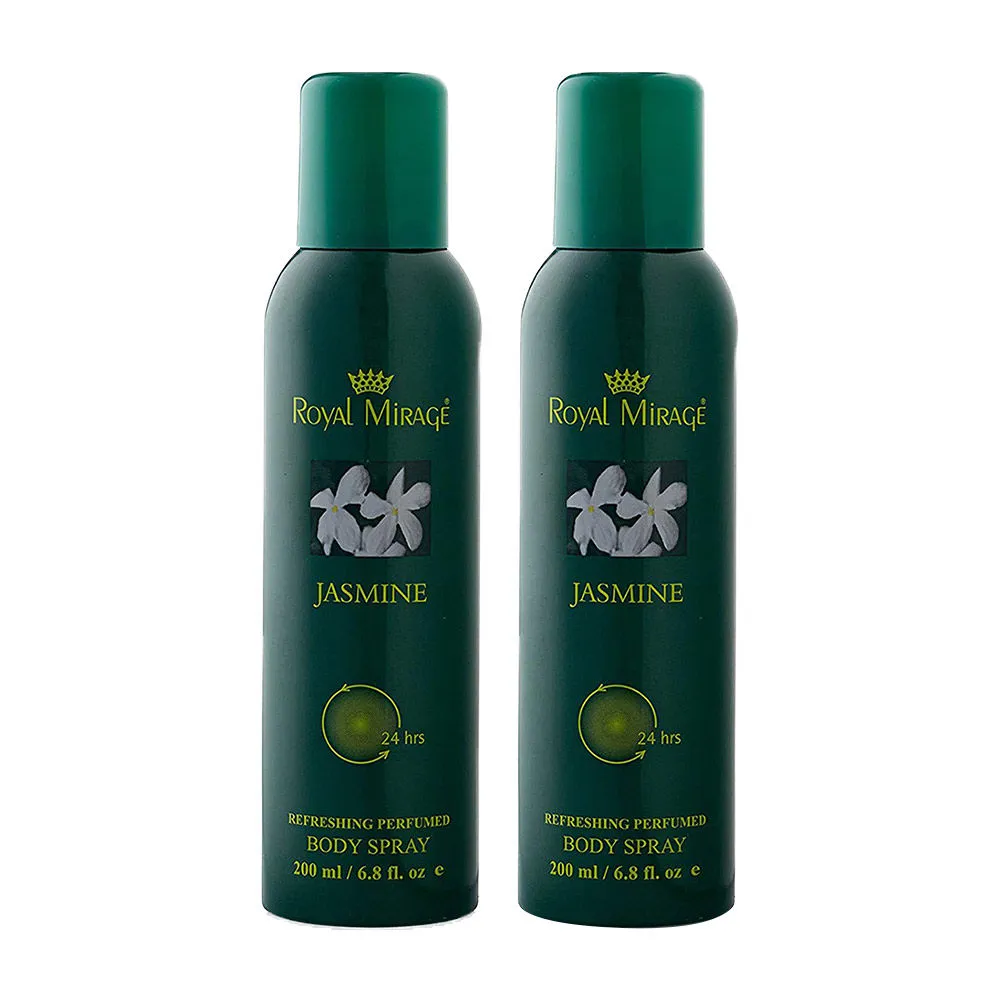 Royal Mirage Jasmine Refreshing Perfumed Body Spray - Pack Of 2