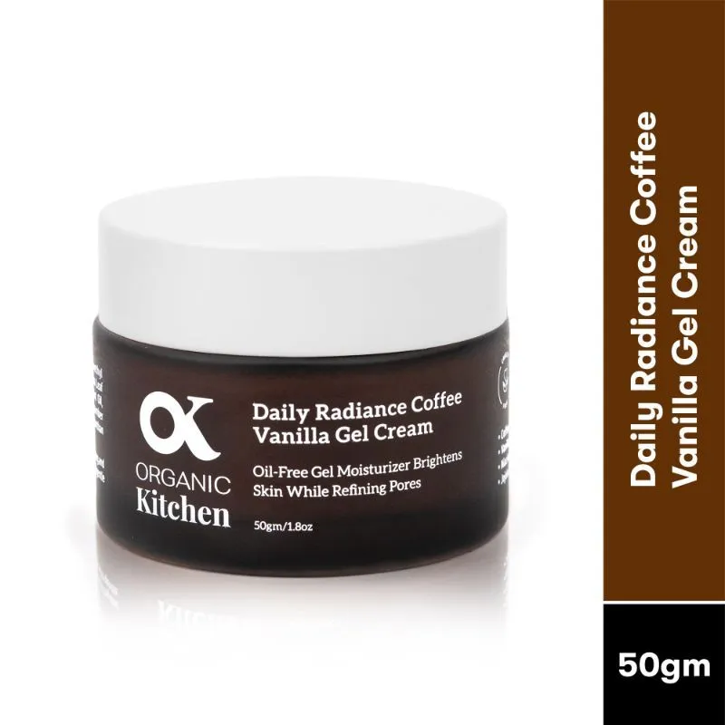 Organic Kitchen Daily Radiance Coffee Vanilla Gel Cream With Niacinamide - Oil Free & Refines Pores