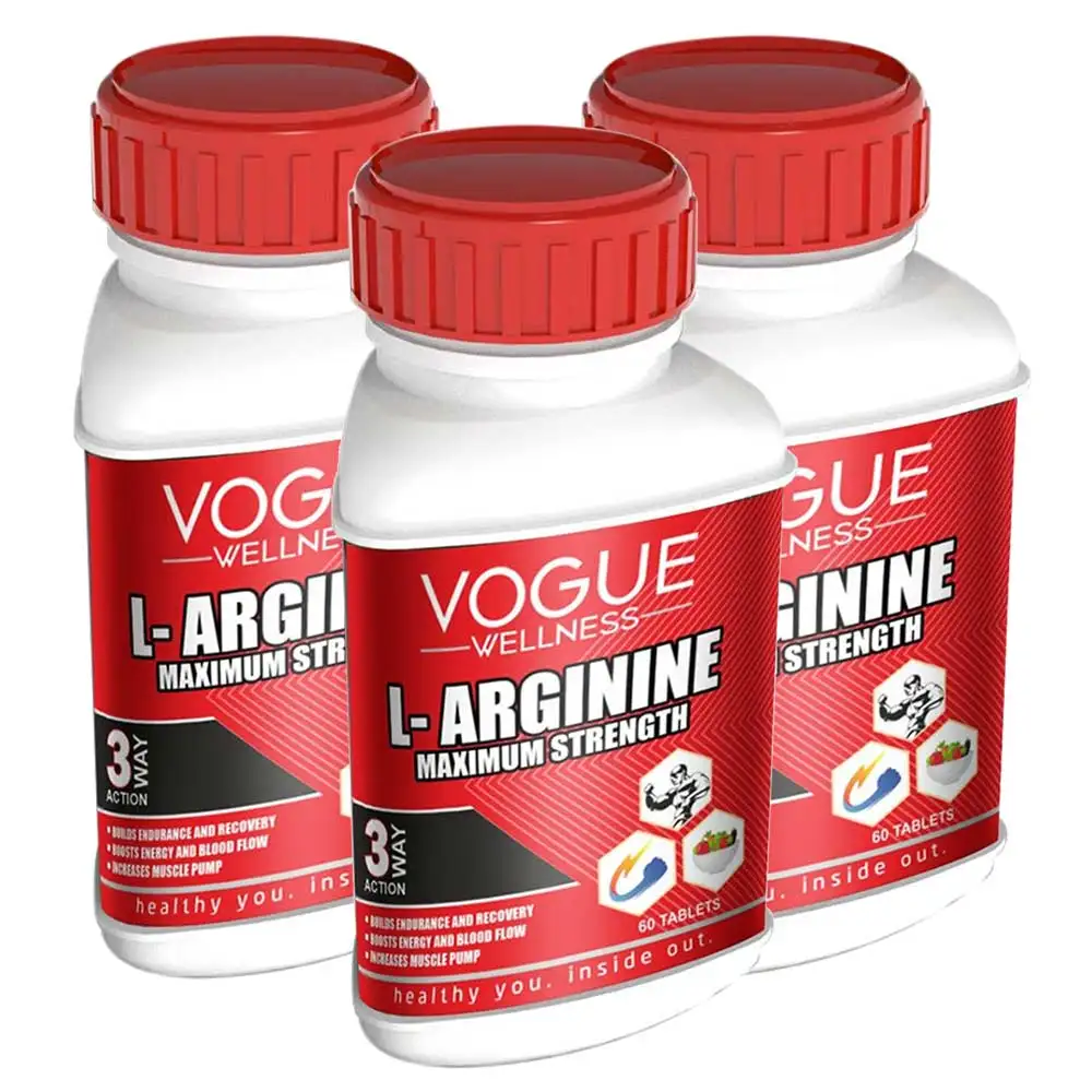 Vogue Wellness L-Arginine - Pack of 3,  60 tablet(s)