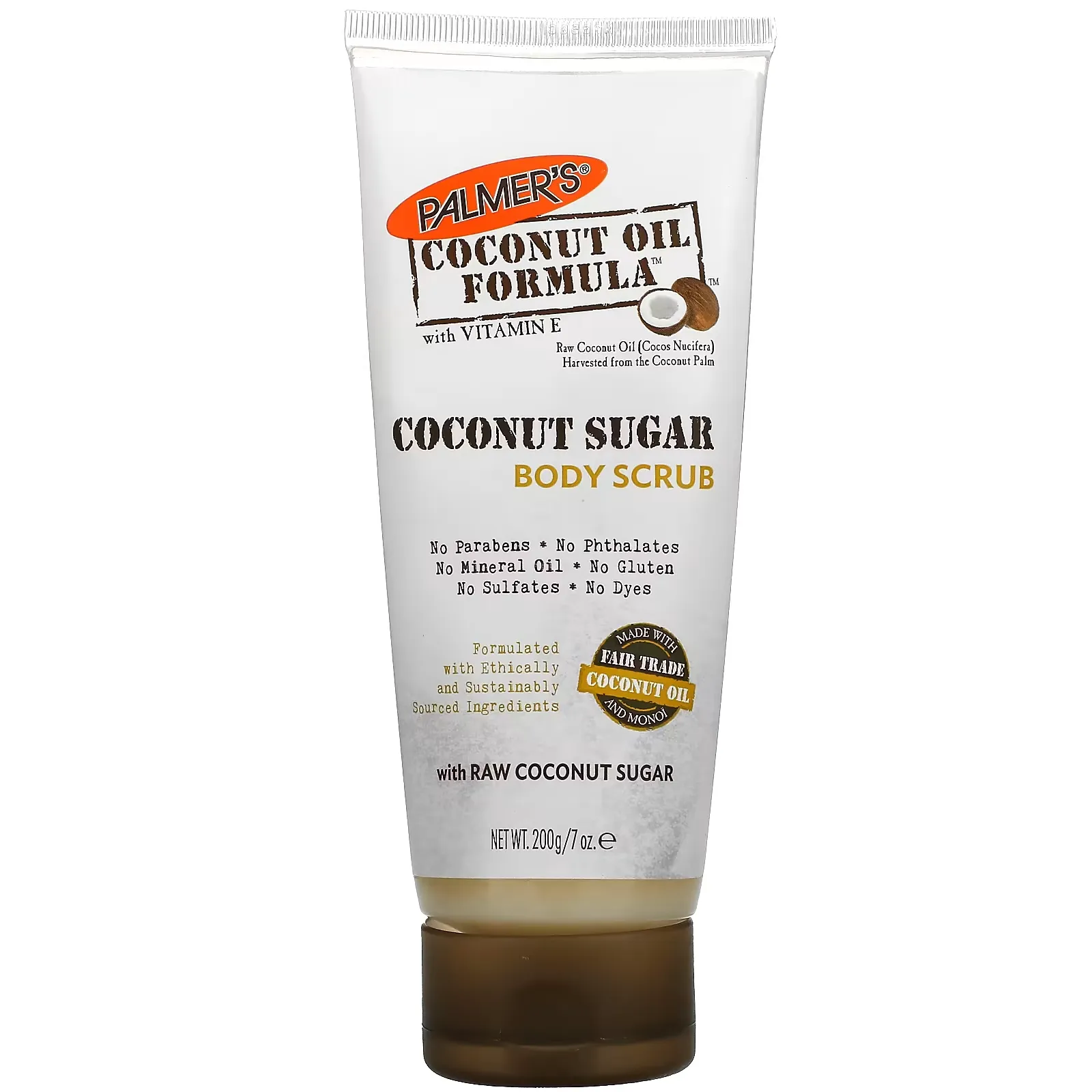 Coconut Oil Formula with Vitamin E, Coconut Sugar Body Scrub, 7 oz (200 g)