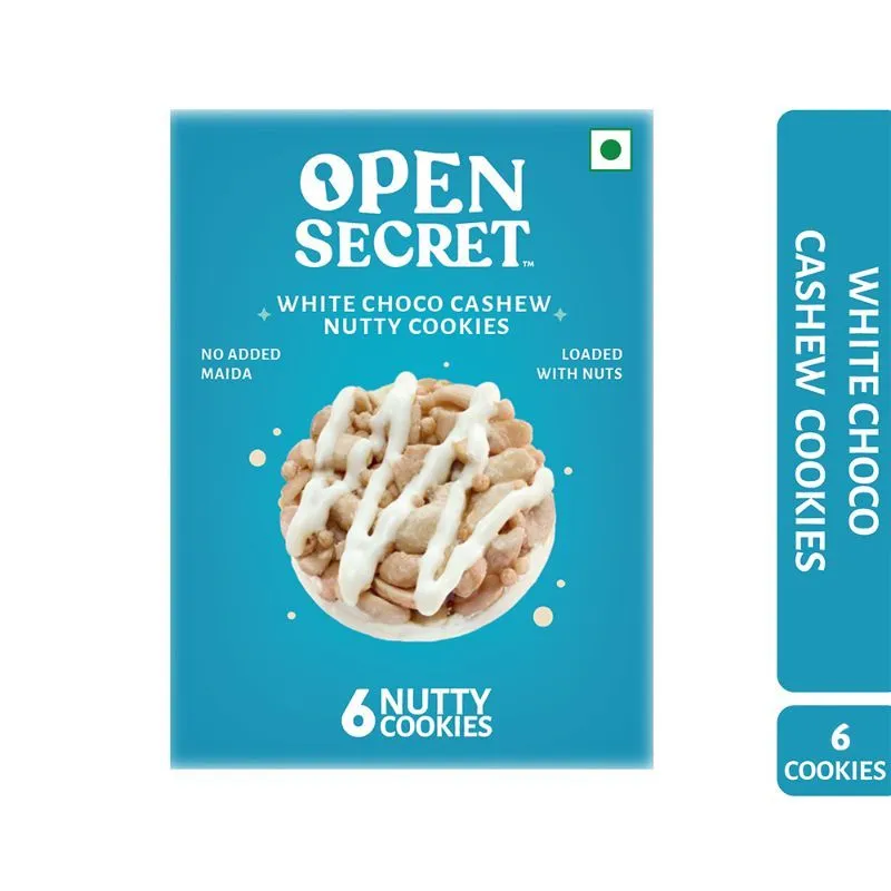 Open Secret White Chocolate Cashew Cookies - Pack Of 4