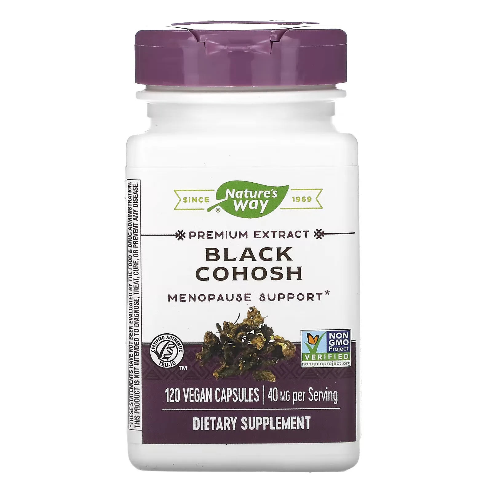 Black Cohosh, 40 mg, 120 Vegan Capsules