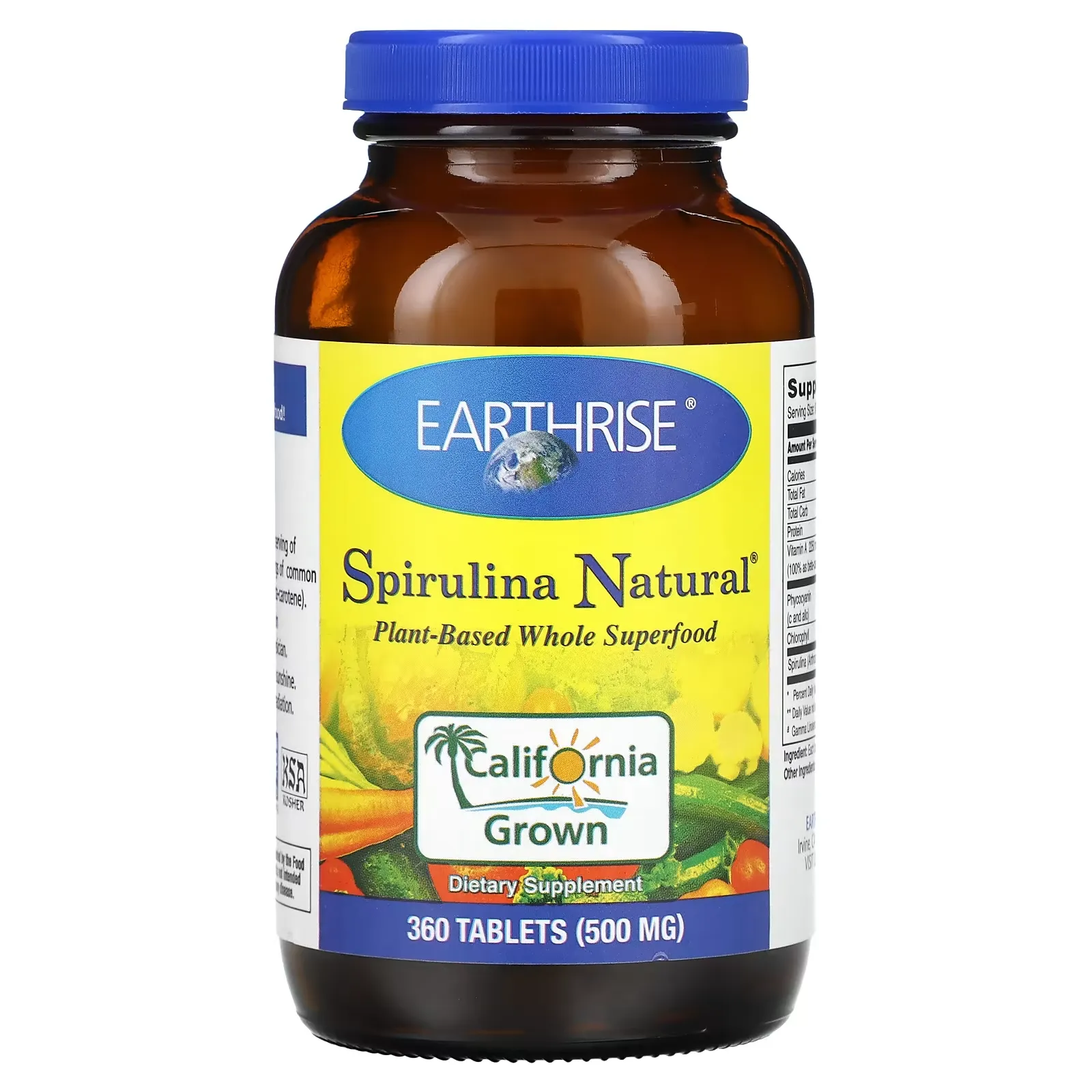 Spirulina Natural, 500 mg, 360 Tablets