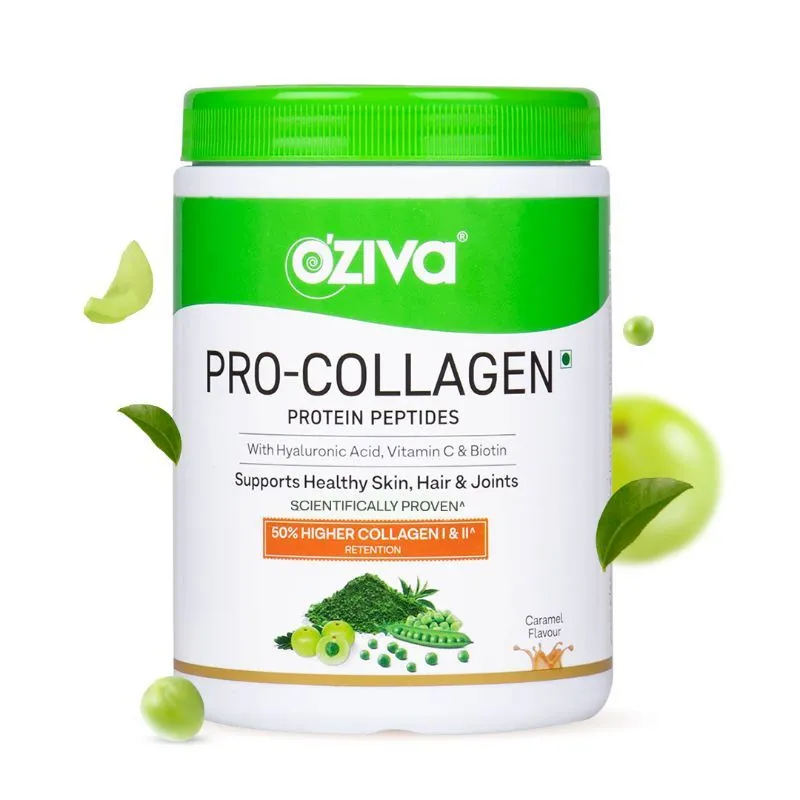 Oziva Pro-Collagen Protein Peptides With Clean Protein - Caramel Flavour