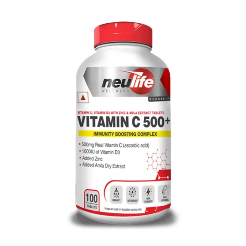 Neulife (Vitrovea) Super Immunity Real Vitamin C Tablets 500mg With D3 & Zinc