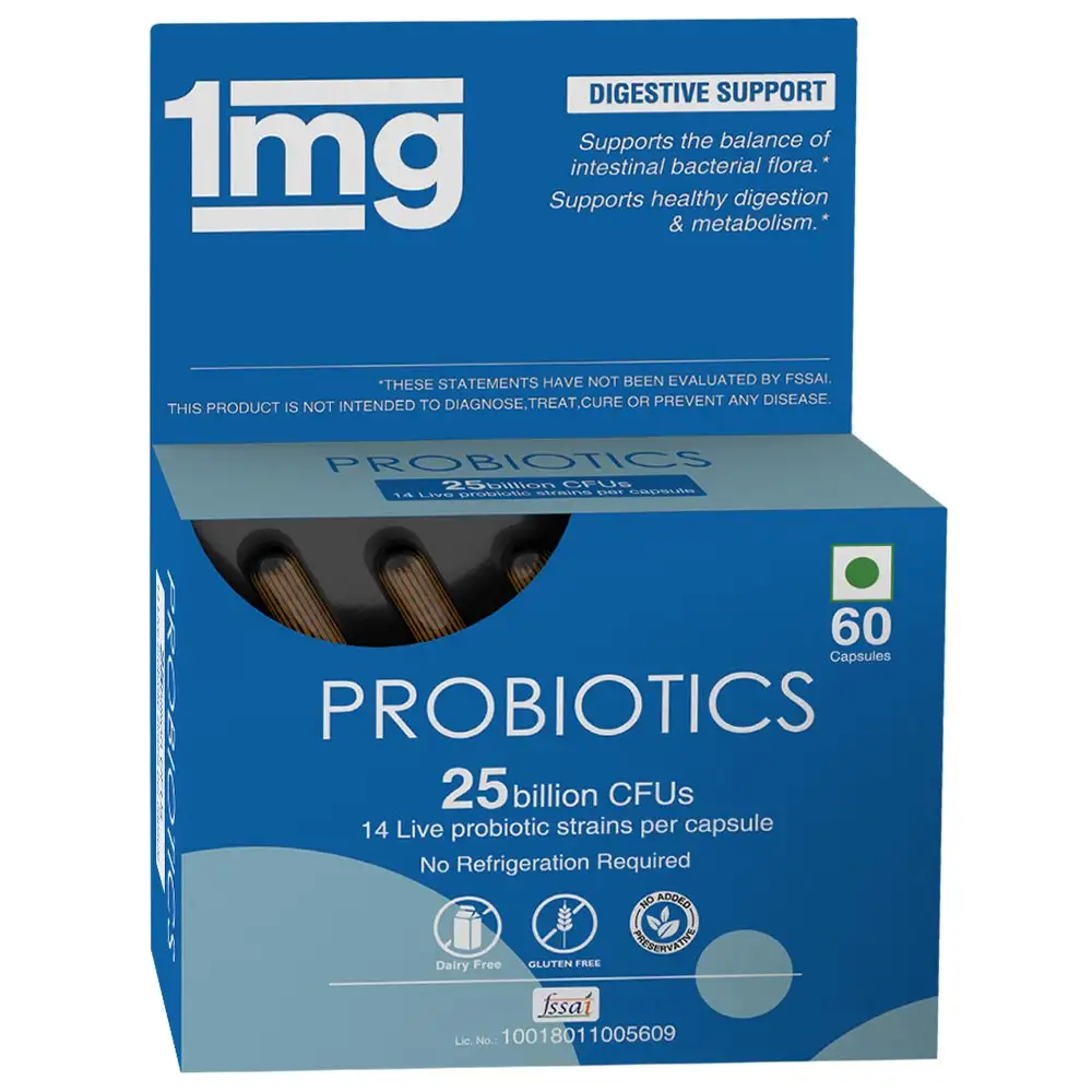 1MG Probiotics 25bn CFUs,  60 capsules  Unflavoured