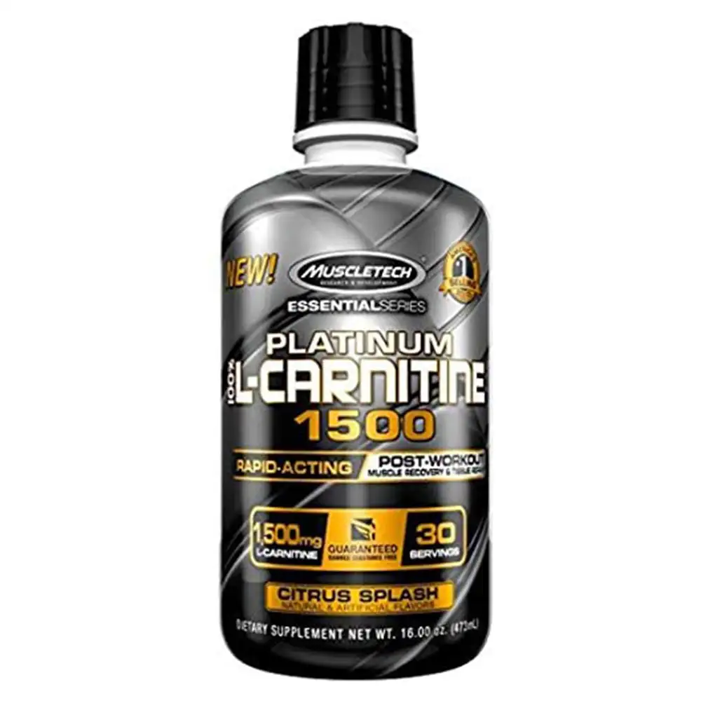 MuscleTech Platinum 100% L-Carnitine 1500,  0.473 L  Citrus Splash