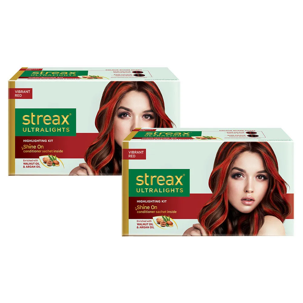 Streax Ultralights Highlighting Kit - Vibrant Red Pack Of 2