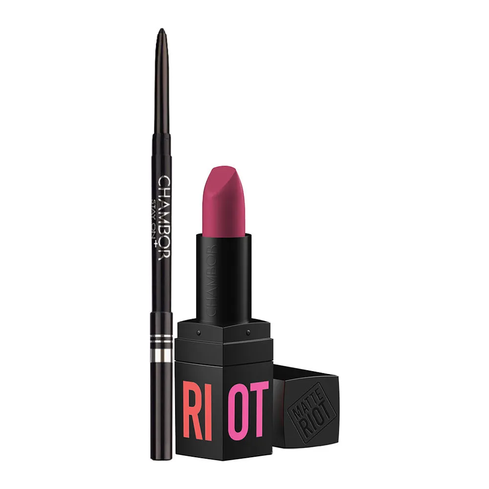 Chambor Stay-on Kohl & Matte Magnolia Matte Riot Combo