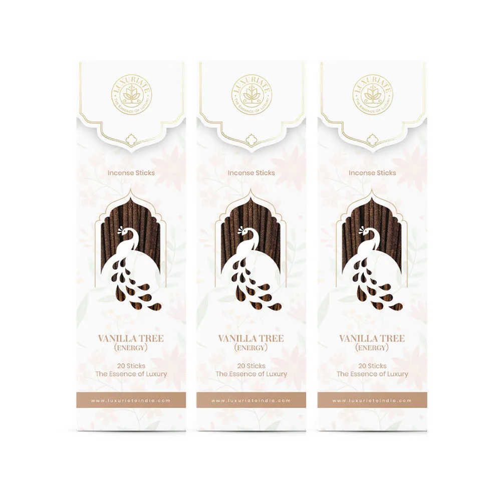 Luxuriate Vanilla Tree Incense Agarbatti Sticks - Pack of 3