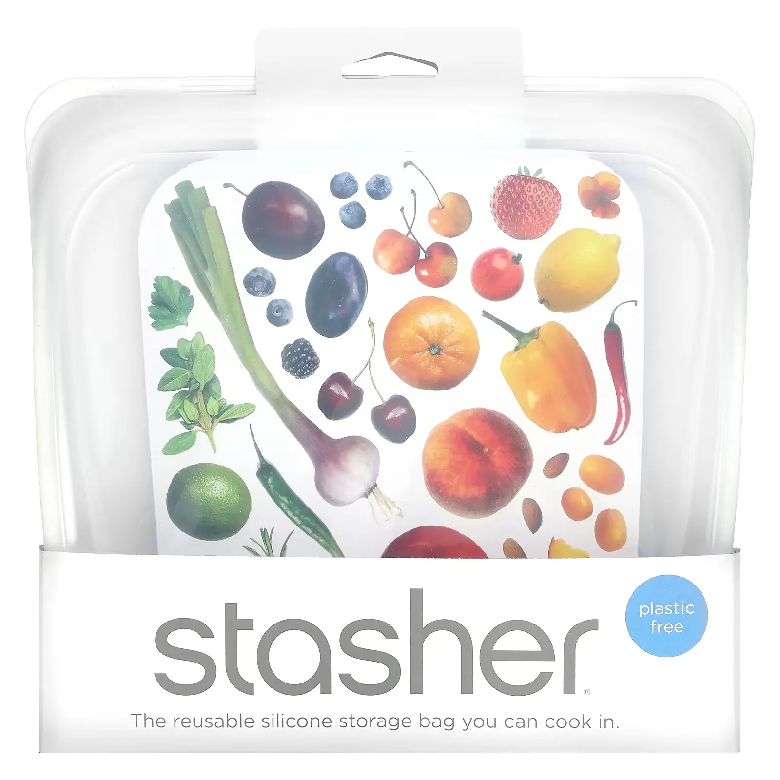 Reusable Silicone Storage Bag, Sandwich Size, Clear, 15 fl oz (450 ml)