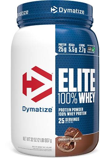 Dymatize Elite Whey Protein, Chocolate Cake Batter, 2lb